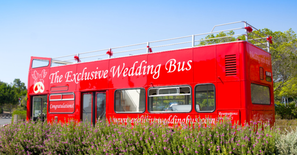 Shuttle bus for wedding guests
