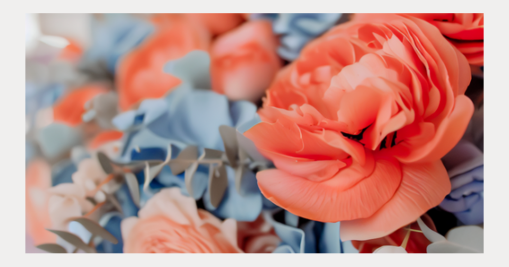 Fun and whimsical coral and periwinkle wedding decor for a laid-back August celebration