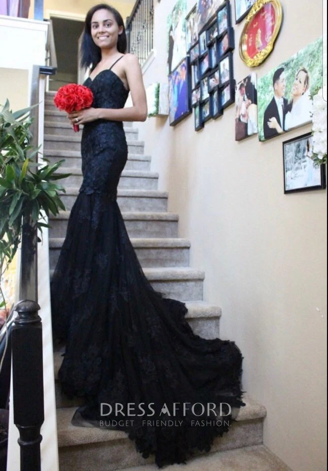 bridal black dress
