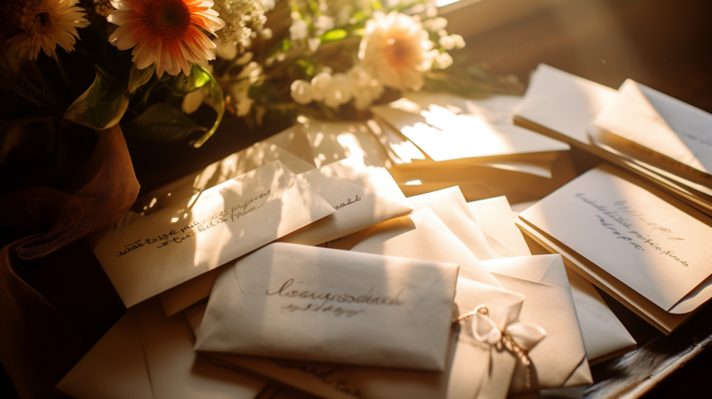 collection of letters to bride on her wedding day