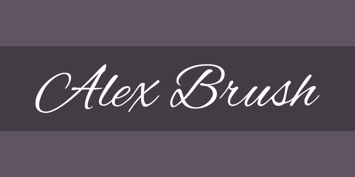 Alex Brush - Free Elegant Wedding Fonts