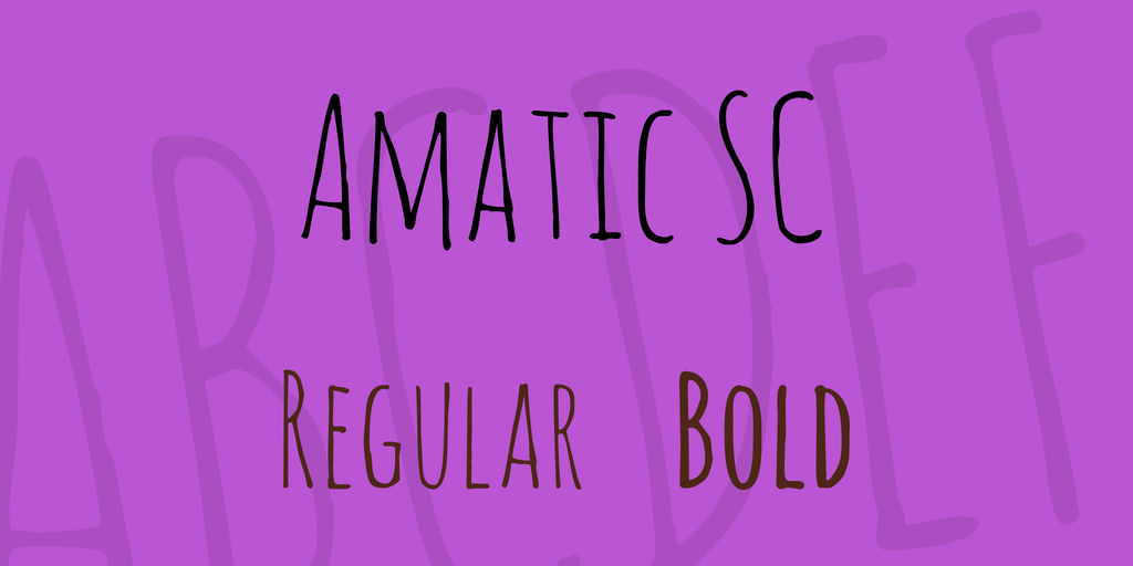 Amatic SC font