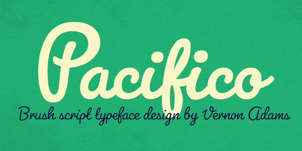 Pacifico font for wedding 